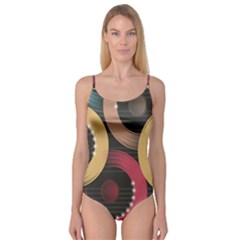 Circle Colorful Shine Line Pattern Geometric Camisole Leotard  by Proyonanggan