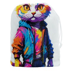 Wild Cat Drawstring Pouch (3xl) by Sosodesigns19