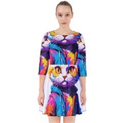 Wild Cat Smock Dress by Sosodesigns19