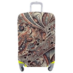 Paisley Print Musical Notes5 Luggage Cover (medium) by RiverRootz