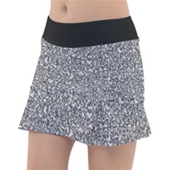 Fuck You Phrase Sketchy Drawing Motif Random Pattern Black Backgrond Classic Tennis Skirt by dflcprintsclothing