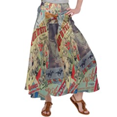 Paper Scattered Vintage Women s Satin Palazzo Pants by Ndabl3x