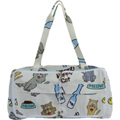 Happy Cats Pattern Background Multi Function Bag by Grandong