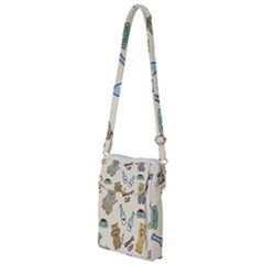Happy Cats Pattern Background Multi Function Travel Bag by Grandong