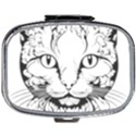 Cat - Artistic Paper Cut Mini Square Pill Box View1