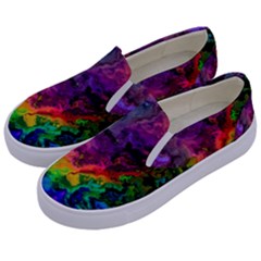 Pride Marble Kids  Canvas Slip Ons by MRNStudios