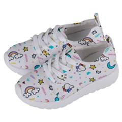 Unicorns Rainbows Seamless Pattern Kids  Lightweight Sports Shoes by Bedest