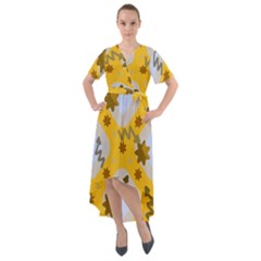 Art Pattern Design Background Front Wrap High Low Dress by Proyonanggan