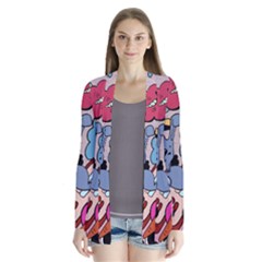Graffiti Monster Street Theme Drape Collar Cardigan by Bedest