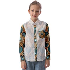 Pattern 1 Muster 7a Kids  Long Sleeve Shirt by 2607694c