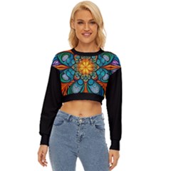 Schwarz Bunt Lightweight Long Sleeve Sweatshirt by 2607694c