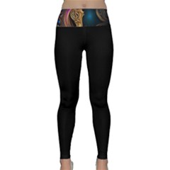 Schwarz Pferde Muster Lightweight Velour Classic Yoga Leggings by 2607694c