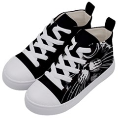 Schwarz Katze Punk Kids  Mid-top Canvas Sneakers by 2607694c