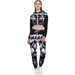 Schwarz Katze Punk Cropped Zip Up Lounge Set by 2607694c