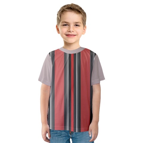 Rosa Grau Streifen Kids  Sport Mesh T-shirt by 2607694c