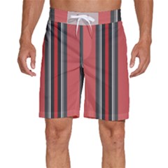 Rosa Grau Streifen Men s Beach Shorts by 2607694c