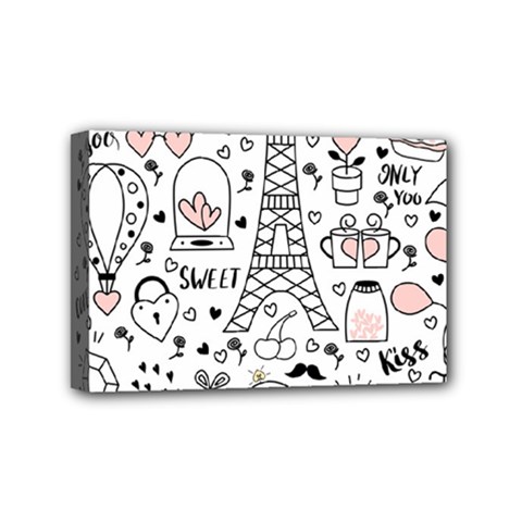 Big Collection With Hand Drawn Objects Valentines Day Mini Canvas 6  X 4  (stretched) by Bedest