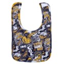 Boom Bang Art Crazy Drawing Graffiti Hello Retro Sayings Yellow Baby Bib View1