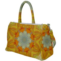 Sunshine Sunny Sun Abstract Yellow Duffel Travel Bag by Ravend