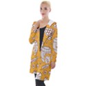 Vector-honey-element-doodle-seamless-pattern-with-beehive-beeke Hooded Pocket Cardigan View1