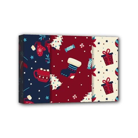 Flat Design Christmas Pattern Collection Art Mini Canvas 6  X 4  (stretched) by Ket1n9