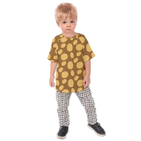 Potato Pattern 14 Kids  Raglan T-shirt by CocoBellKidsTV24