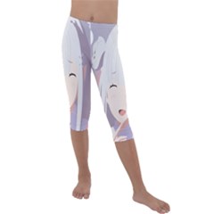 Emilia Rezero Kids  Lightweight Velour Capri Leggings  by Azkajaya