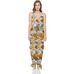 Ballon Classroom Sleeveless Tie Ankle Chiffon Jumpsuit by Azkajaya