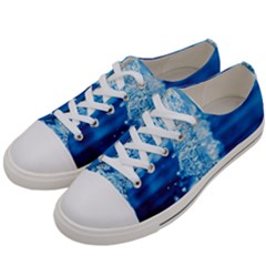 Water Blue Wallpaper Women s Low Top Canvas Sneakers by Azkajaya