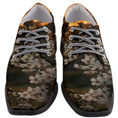 White Flower Women Heeled Oxford Shoes by Azkajaya