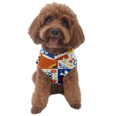 Mexican Talavera Pattern Ceramic Tiles With Flower Leaves Bird Ornaments Traditional Majolica Style Dog Sweater by Ket1n9