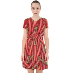 Seamless-chili-pepper-pattern Adorable In Chiffon Dress by Ket1n9