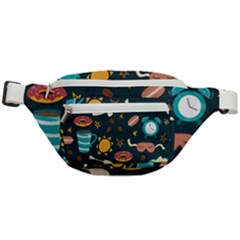 Seamless-pattern-with-breakfast-symbols-morning-coffee Fanny Pack by Ket1n9