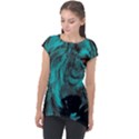 Angry Male Lion Predator Carnivore Cap Sleeve High Low Top View1