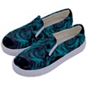 Angry Male Lion Predator Carnivore Kids  Canvas Slip Ons View2