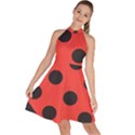 Abstract-bug-cubism-flat-insect Sleeveless Halter Neck A-Line Dress View1