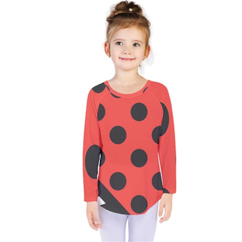 Abstract-bug-cubism-flat-insect Kids  Long Sleeve T-shirt by Ket1n9