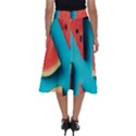 Watermelon Blue Background Perfect Length Midi Skirt View2