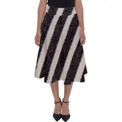 Zebra Zebra Pattern Zebra Fur Zebra Print Strip Perfect Length Midi Skirt by Azkajaya