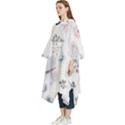 Butterflies Cute Flower Pastel Pattern Women s Hooded Rain Ponchos View2