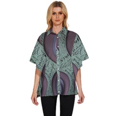 Converge Diverge Mingle Mix Divide Women s Batwing Button Up Shirt