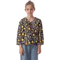 Mental Emojis Emoticons Icons Kids  Sailor Shirt by Paksenen