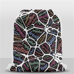 Mental Human Experience Mindset Drawstring Bag (small) by Paksenen