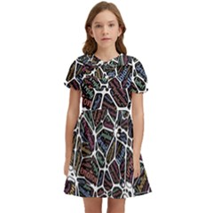 Mental Human Experience Mindset Kids  Bow Tie Puff Sleeve Dress by Paksenen