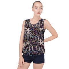 Mental Human Experience Mindset Pattern Bubble Hem Chiffon Tank Top by Paksenen