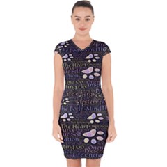 Footprints Path Mystery Unknown Capsleeve Drawstring Dress  by Paksenen