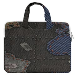 World Map Macbook Pro 13  Double Pocket Laptop Bag by Ket1n9