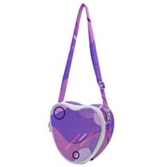 Colorful Labstract Wallpaper Theme Heart Shoulder Bag by Apen