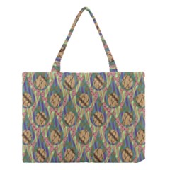 Tribal Background Boho Batik Medium Tote Bag by anzea