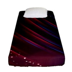 Illustrations Space Purple Fitted Sheet (single Size) by anzea